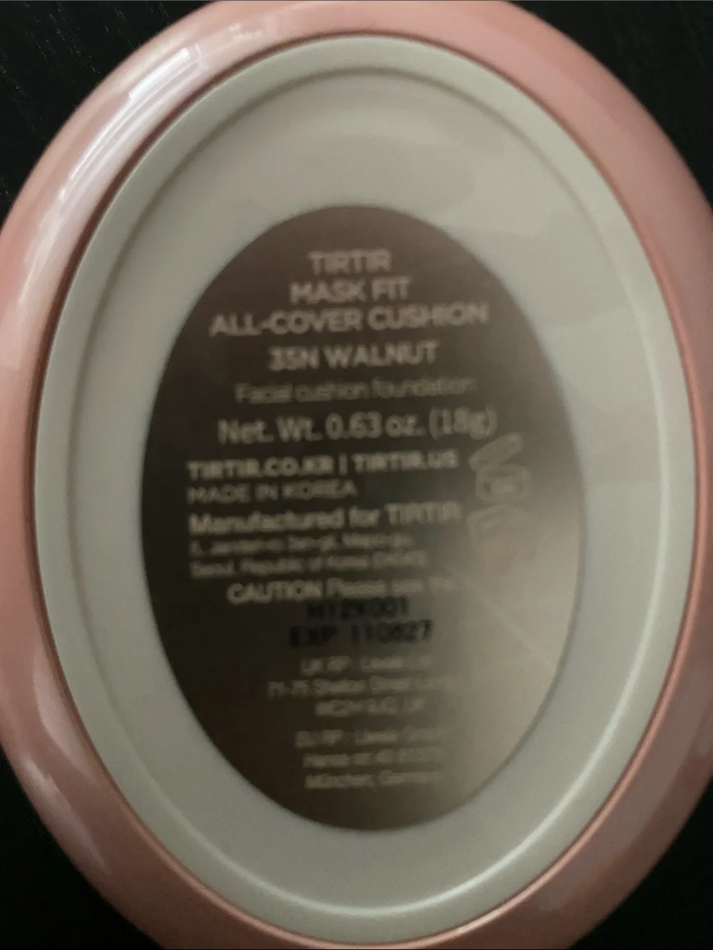 TIRTIR Mask Fit All Cover Cushion Foundation in shade 35N Walnut